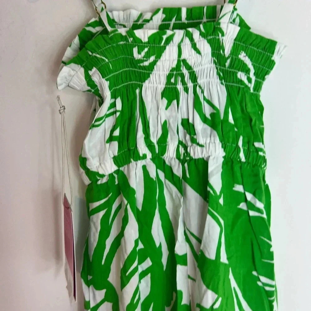 New Lilly Pulitzer Girls Boom Boom Palm Leaves Jumpsuit